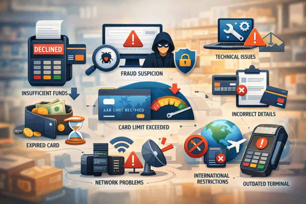 Common Causes of Card Transaction Failures for Vendors