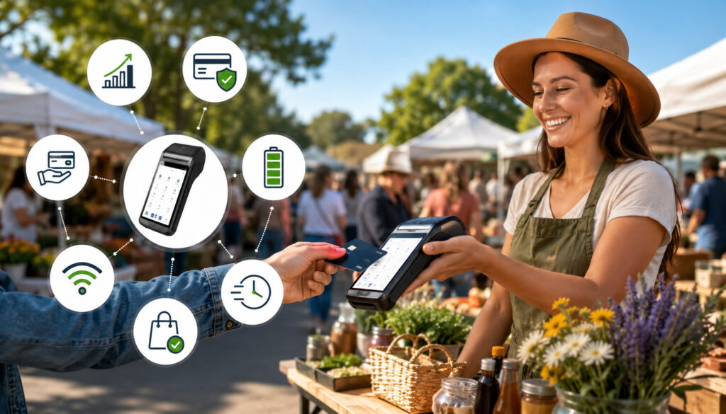 Mobile POS system for outdoor selling