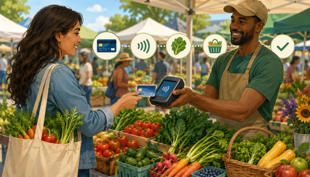 SNAP EBT payment at a farmers market